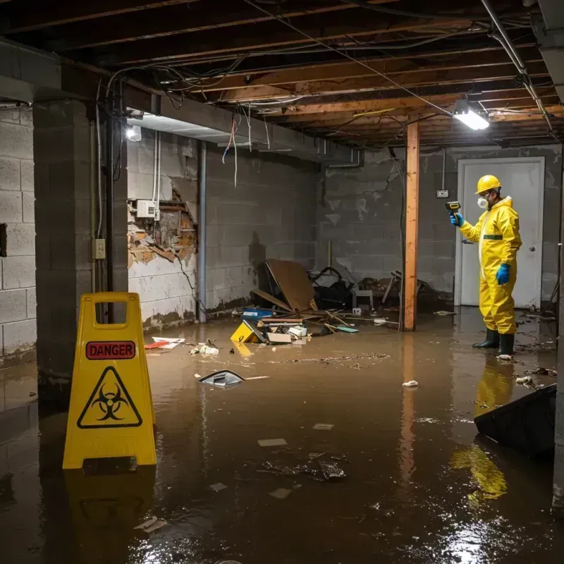 Flooded Basement Electrical Hazard in Caliente, NV Property