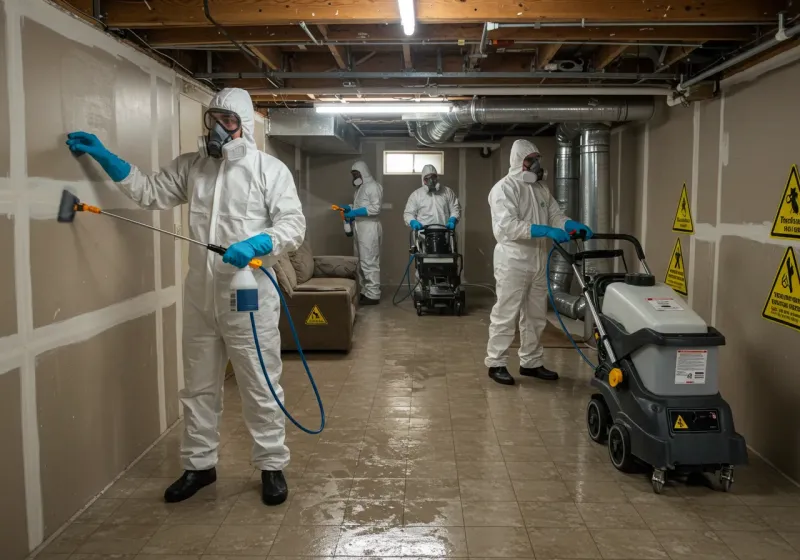 Basement Moisture Removal and Structural Drying process in Caliente, NV